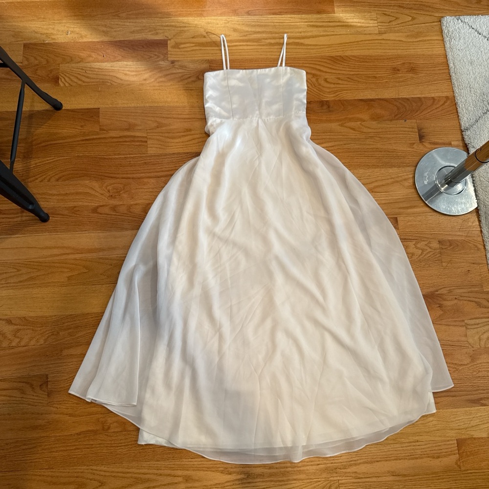 Christina Wu Junior Mini Maids Dress in Pearl.